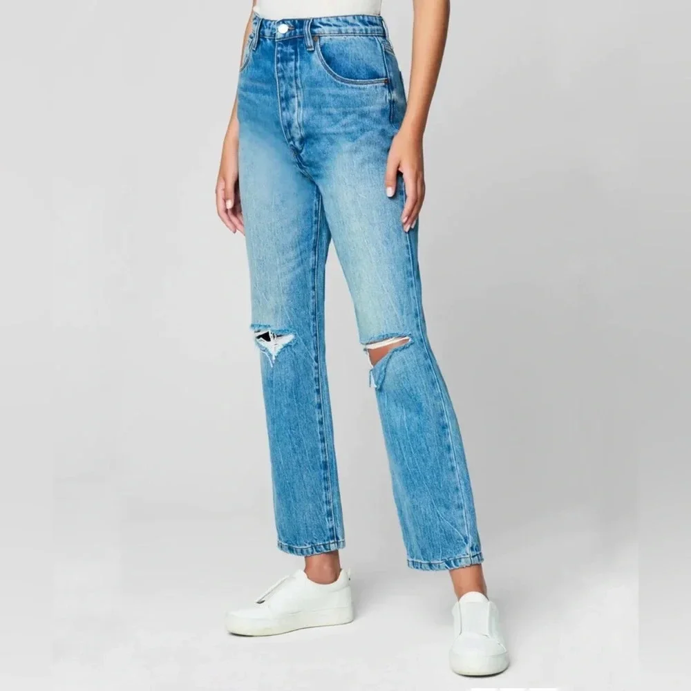 Blank NYC The Howard Mid-Rise Loose‎ Fit Organic Cotton Button Fly Jeans Size 30 - Picture 2 of 16